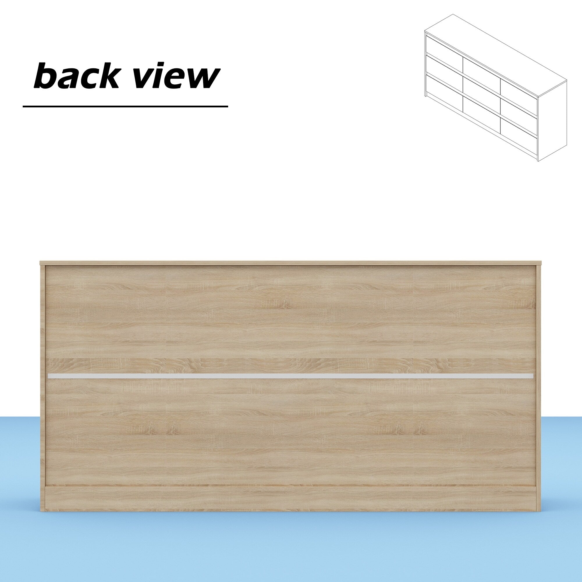 Commode d'appoint 63W à 9 tiroirs pour salon ou chambre