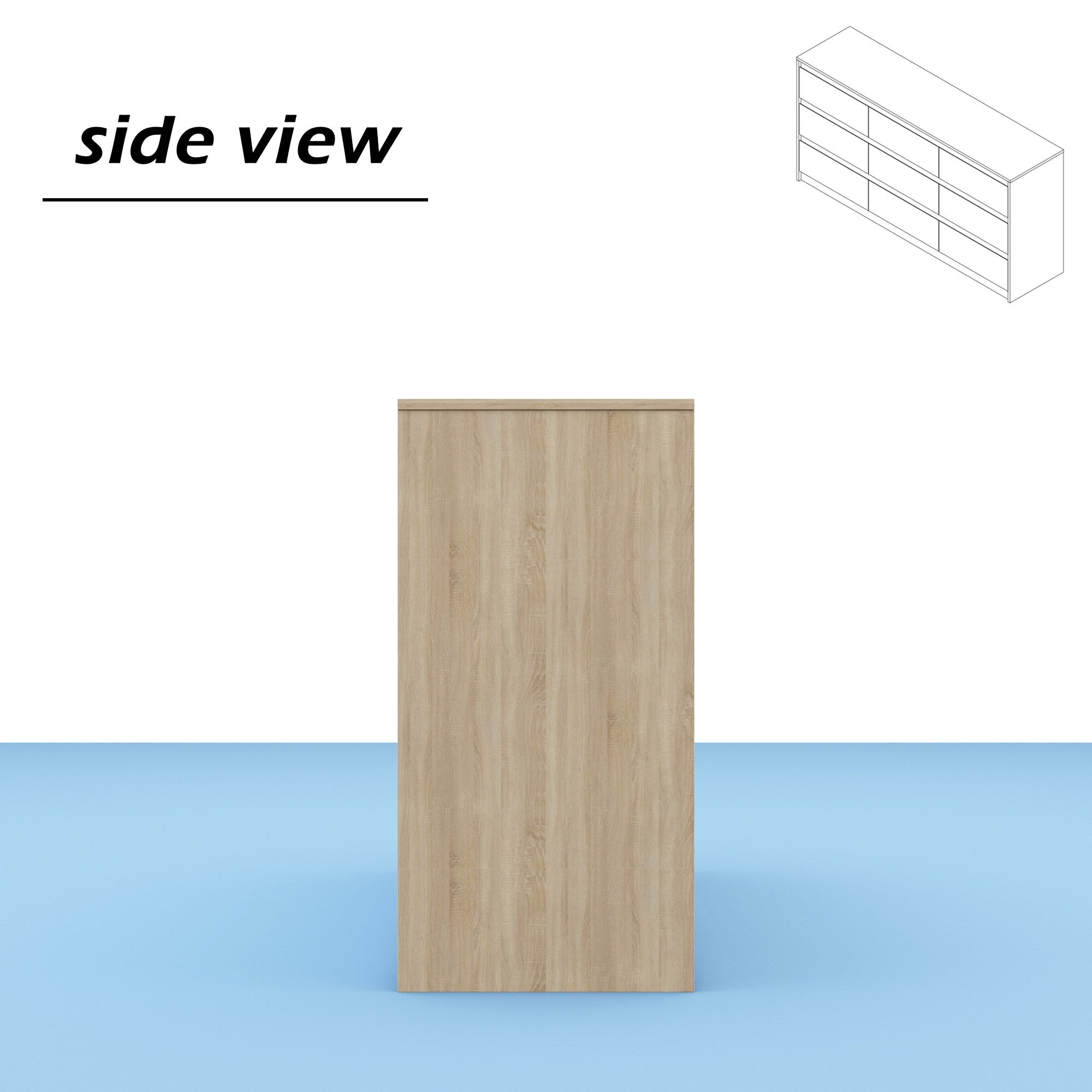 Commode d'appoint 63W à 9 tiroirs pour salon ou chambre