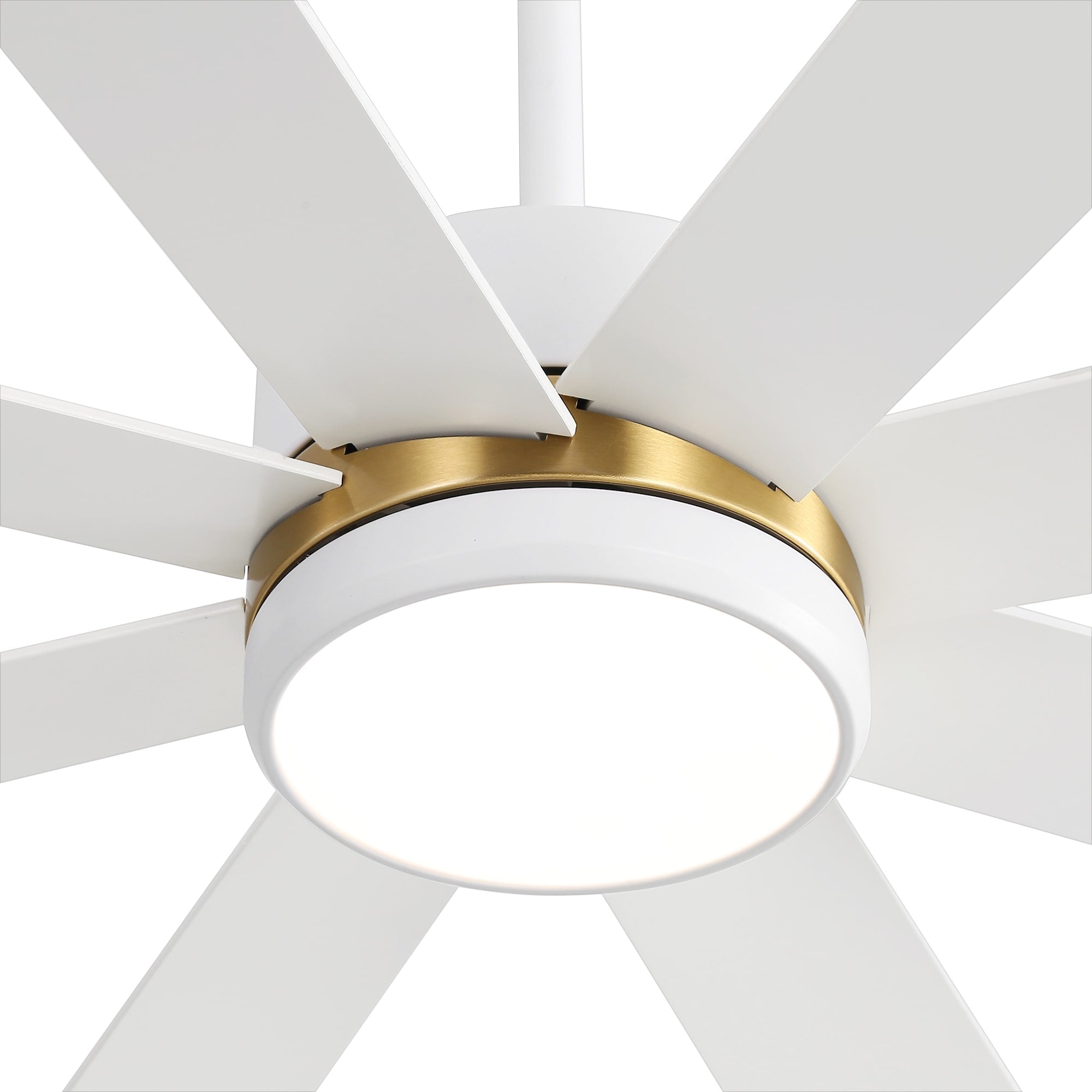 Ventilateur de plafond noir à 8 pales de 65 pouces avec éclairage LED et télécommande