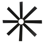 Ventilateur de plafond noir à 8 pales de 65 pouces avec éclairage LED et télécommande