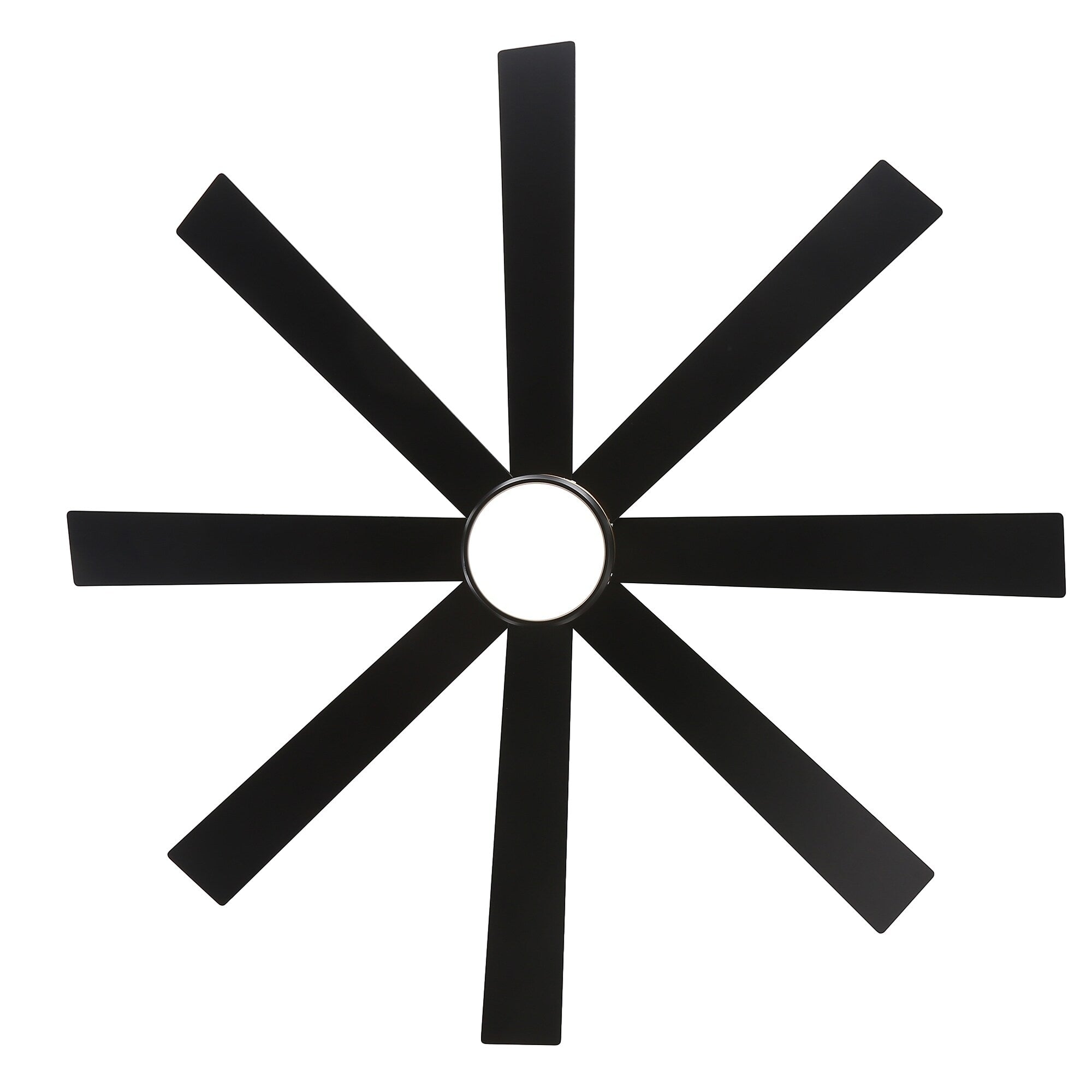 Ventilateur de plafond noir à 8 pales de 65 pouces avec éclairage LED et télécommande