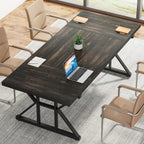 Bureau de direction de 70,8 pouces, grand bureau d'ordinateur, poste de travail