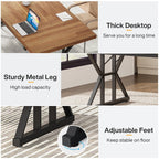 Bureau de direction de 70,8 pouces, grand bureau d'ordinateur, poste de travail