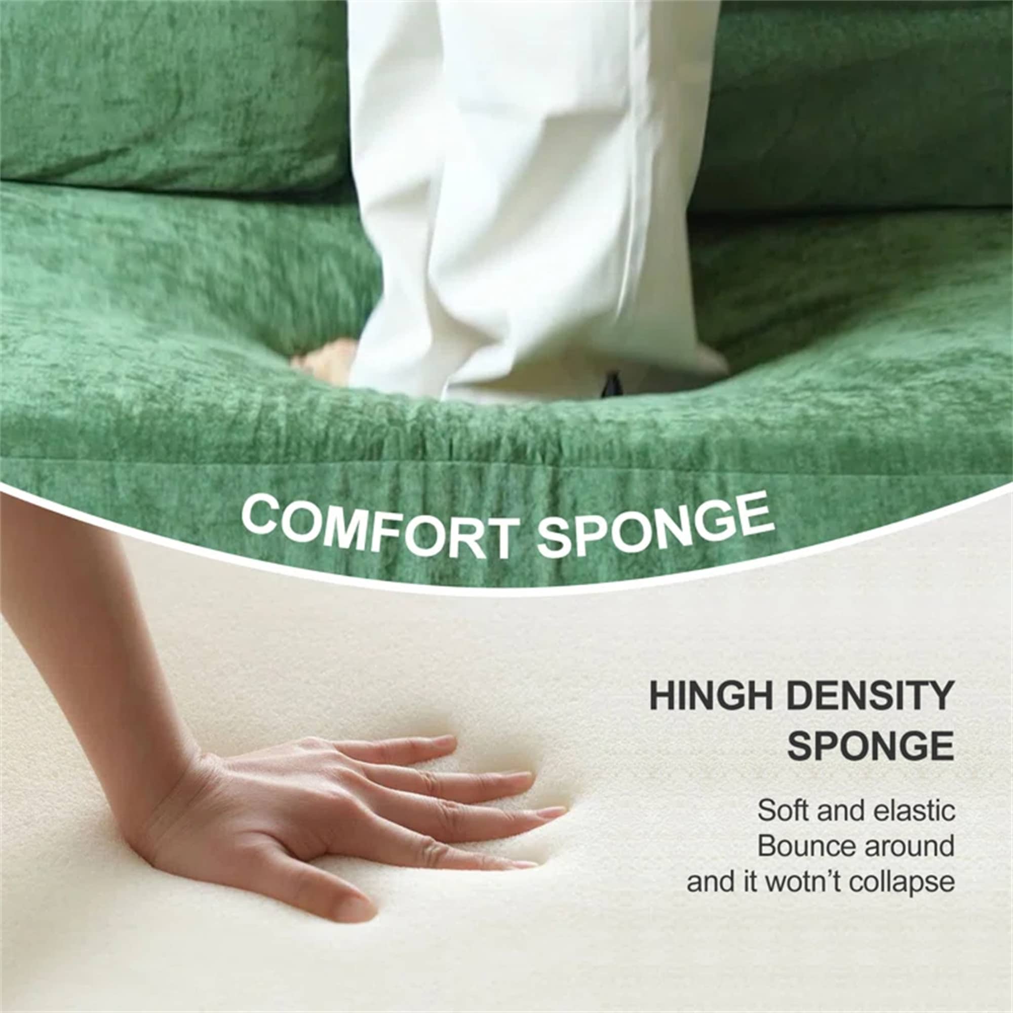 Canapé-lit convertible rembourré 70,87, fauteuil convertible, canapé de sol confortable pour salon, chambre, tissu chenille