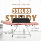 Lit de massage réglable pour salon de beauté et spa, fauteuil de tatouage avec tabouret