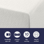 Matelas en mousse à mémoire de forme multicouche de 20 cm (8 pouces) de Crown Comfort