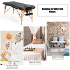 Table de massage portable de 213 cm (84 po) de long, réglable, pour le visage, les soins spa et les tatouages, avec sac de transport.