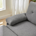 Canapé d'angle en L de 86,22 pouces avec poches de rangement latérales