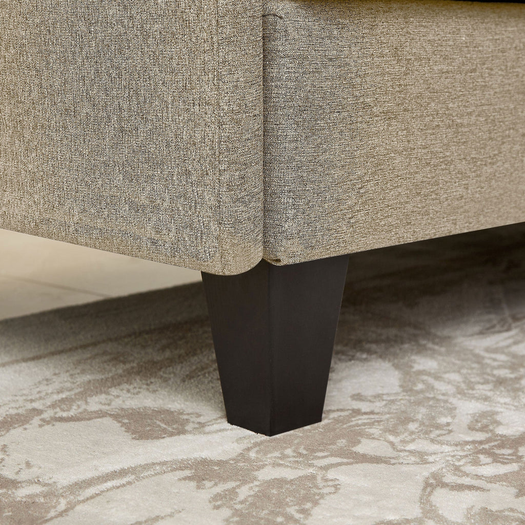 Canapé d'angle en L de 86,22 pouces avec poches de rangement latérales