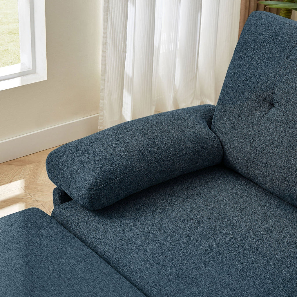 Canapé d'angle en L de 86,22 pouces avec poches de rangement latérales