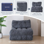 Canapé-lit pliant en velours côtelé, 8 places