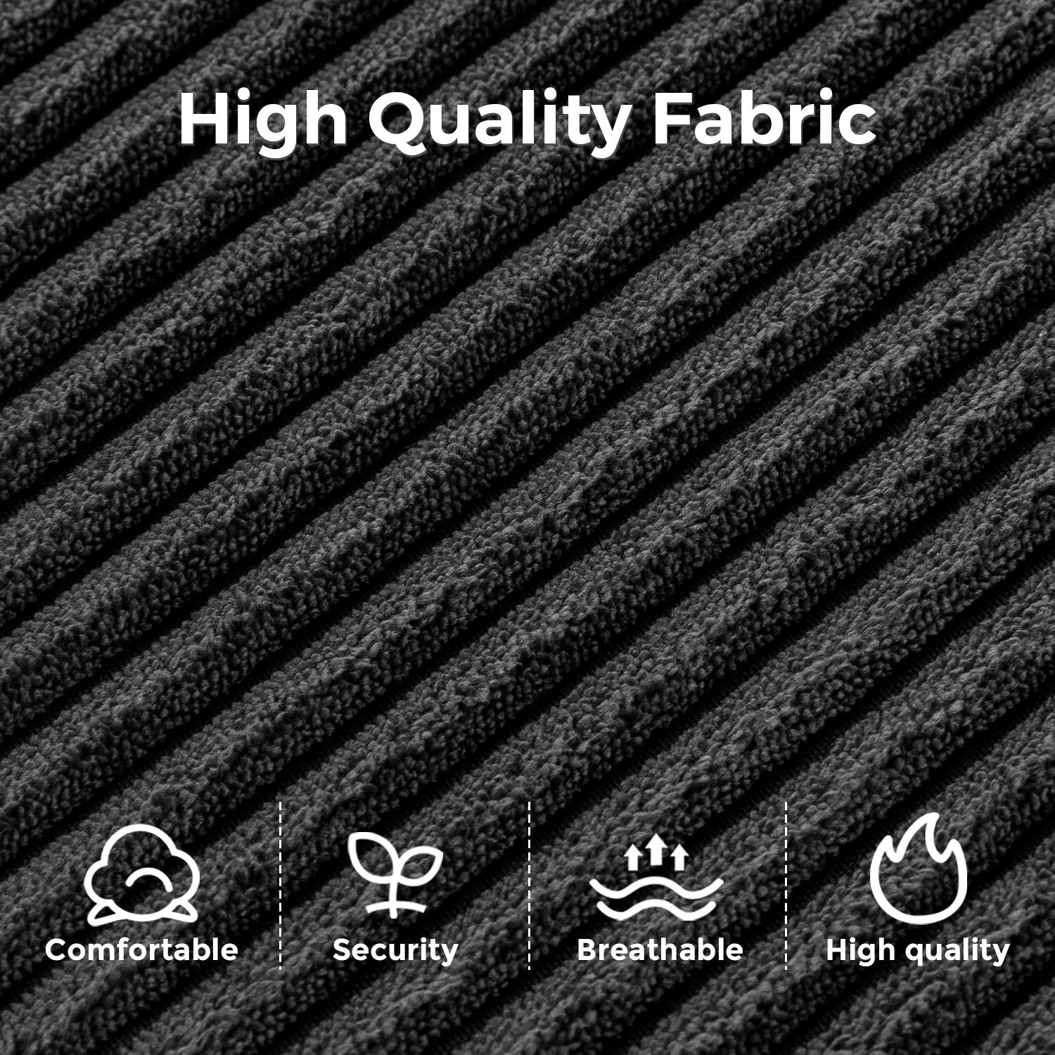 Canapé-lit pliant en velours côtelé, 8 places