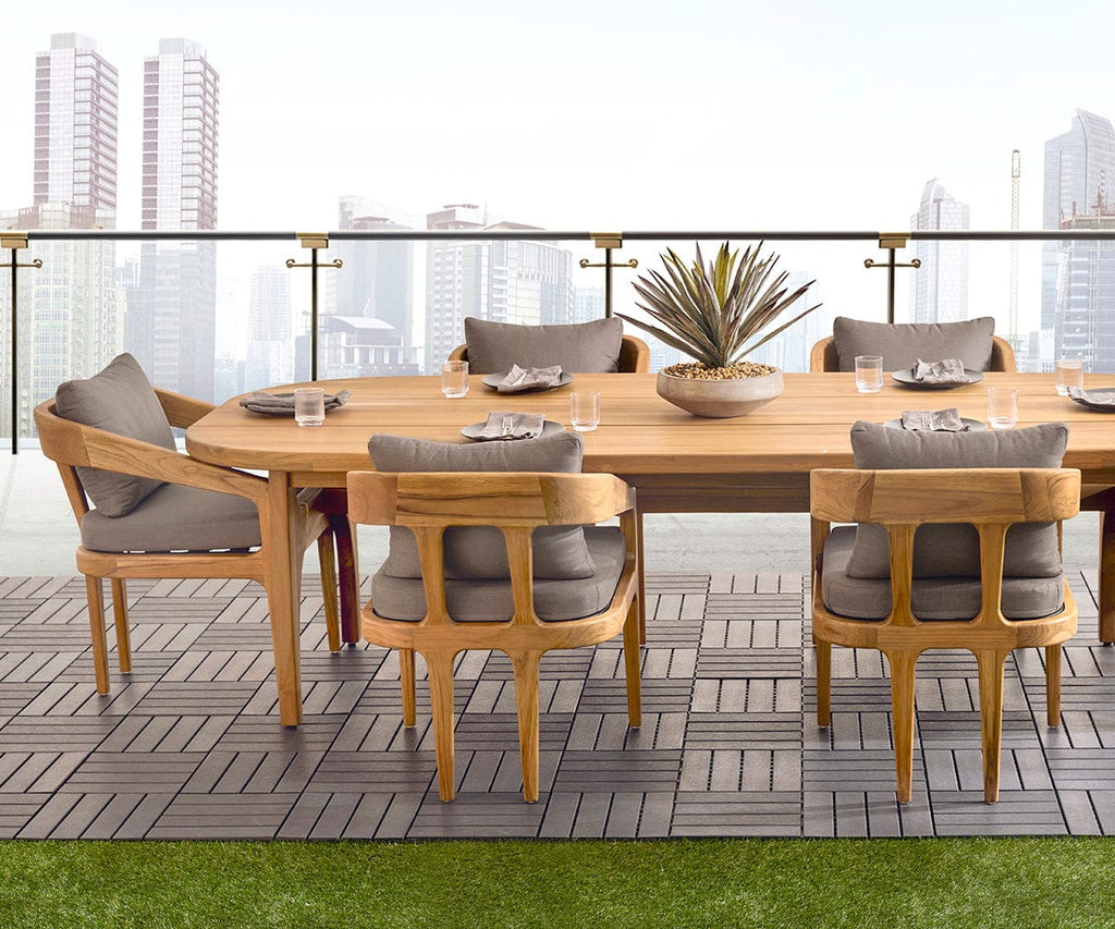 Chaise de salle à manger en teck Amar