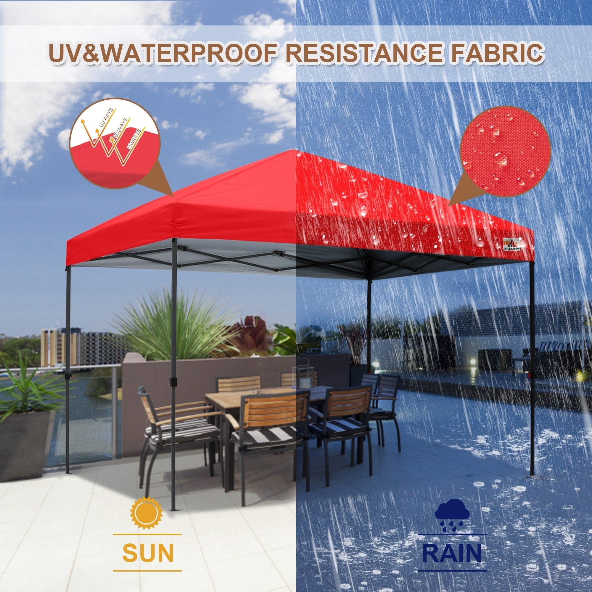 ABCCANOPY Tente-auvent résistante et facile à monter, tente d'extérieur