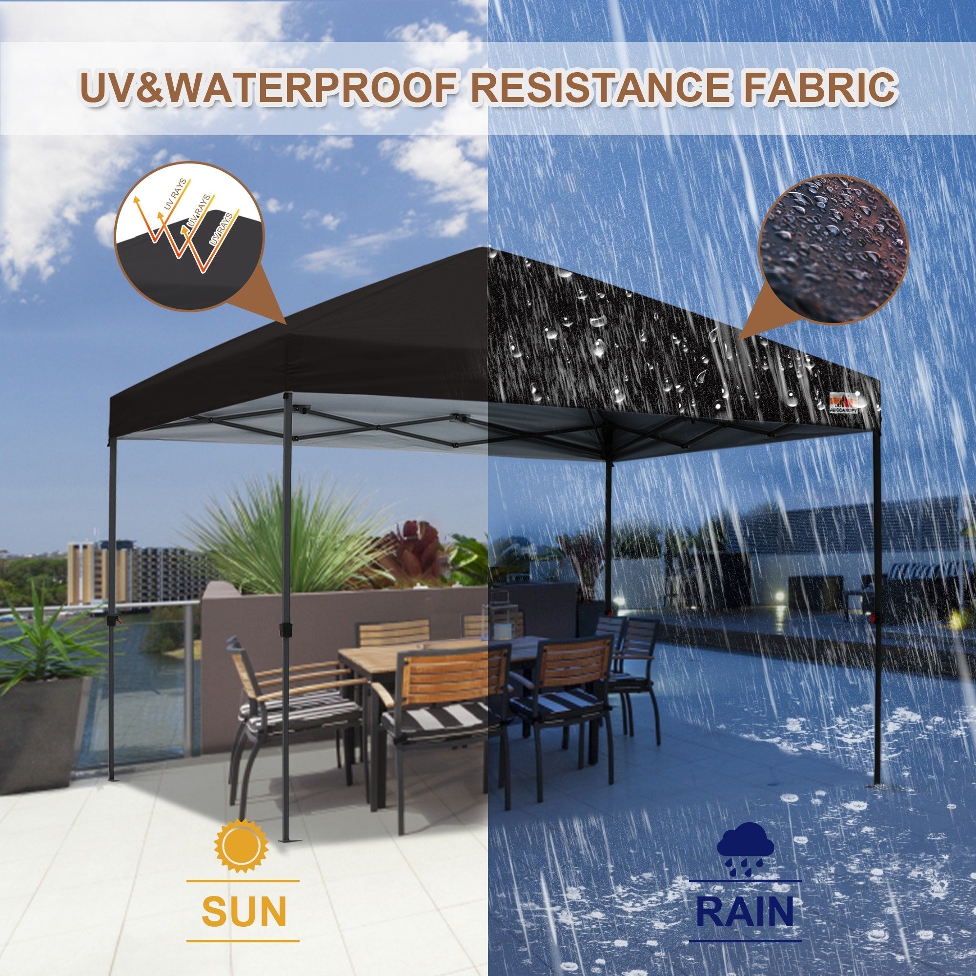 ABCCANOPY Tente-auvent résistante et facile à monter, tente d'extérieur