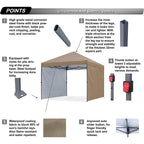ABCCANOPY Tente-auvent résistante et facile à monter, tente d'extérieur