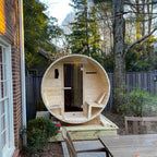 Sauna ALEKO 6-8 personnes en pin blanc de Finlande avec chauffage électrique homologué UL - 224 cm (L) x 185 cm (l) x 201 cm (H)