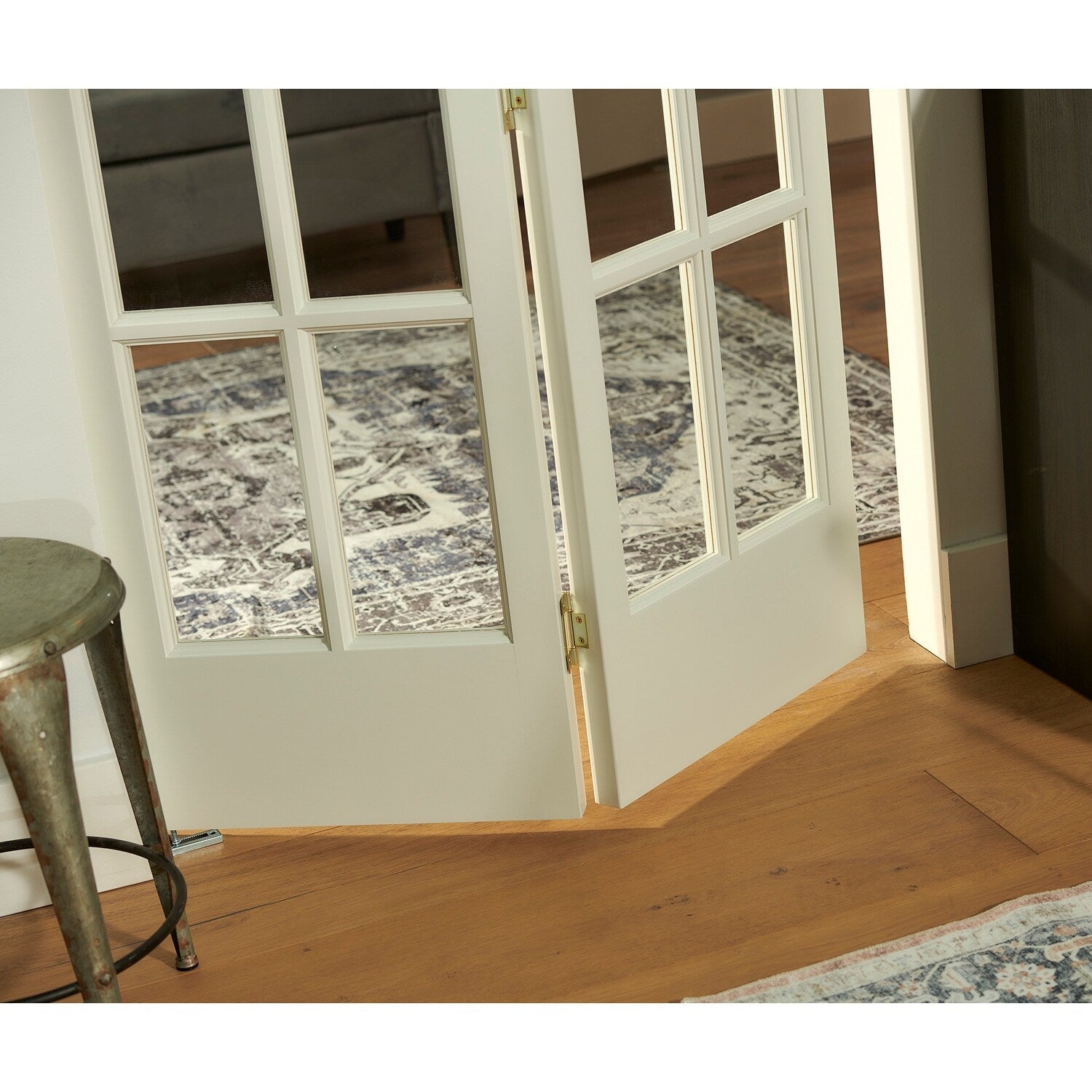 Porte pliante traditionnelle AWC en pin brut à vitrage divisé de 91 cm (36 pouces)