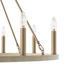 Lustre Acroma style ferme à 12 lumières, forme roue de chariot, 101,6 cm (40 po), homologué UL - 101,6 cm (40 po) de profondeur x 350 cm (138 po) de hauteur