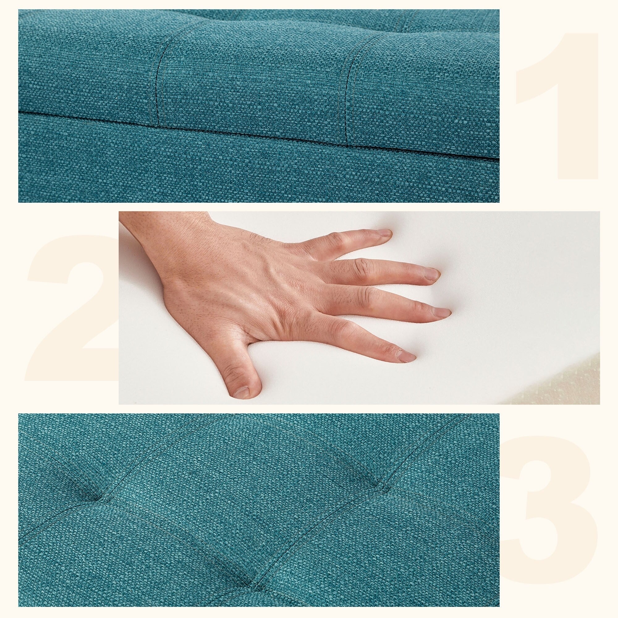 Banc coffre de rangement en cuir reconstitué Adeco 50