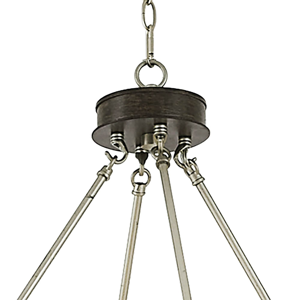 Lustre Acroma style ferme à 12 lumières, forme roue de chariot, 101,6 cm (40 po), homologué UL - 101,6 cm (40 po) de profondeur x 350 cm (138 po) de hauteur