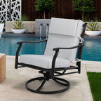 Ensemble de 4 coussins pour chaise de patio à dossier haut Aoodor, 46 x 21 x 4 pouces (coussins seulement)