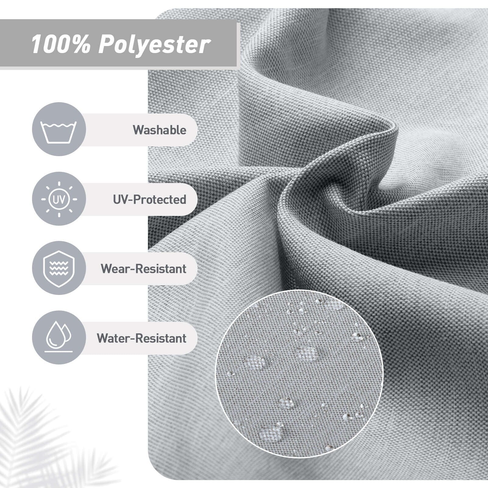 Ensemble de 4 coussins pour chaise de patio à dossier haut Aoodor, 46 x 21 x 4 pouces (coussins seulement)