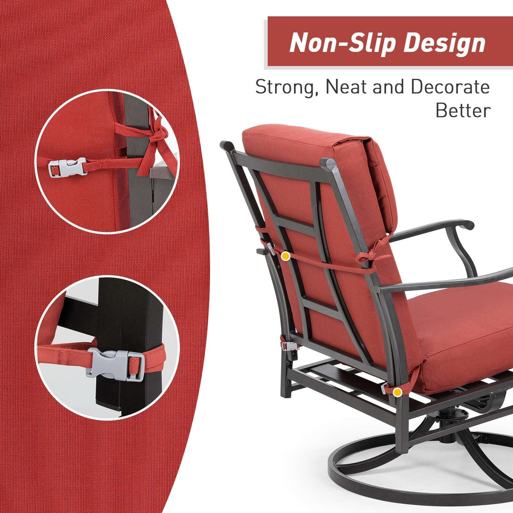 Ensemble de 4 coussins pour chaise de patio à dossier haut Aoodor, 46 x 21 x 4 pouces (coussins seulement)