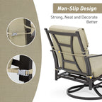 Ensemble de 4 coussins pour chaise de patio à dossier haut Aoodor, 46 x 21 x 4 pouces (coussins seulement)