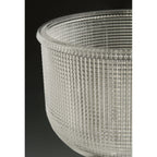 Applique murale de salle de bain style bord de mer, collection Archie, trois lumières, chrome poli, double verre prismatique transparent - 8,75 x 26,25 x 7,25