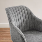 Fauteuil pivotant Art Leon pour bureau à domicile moderne avec pieds en bois