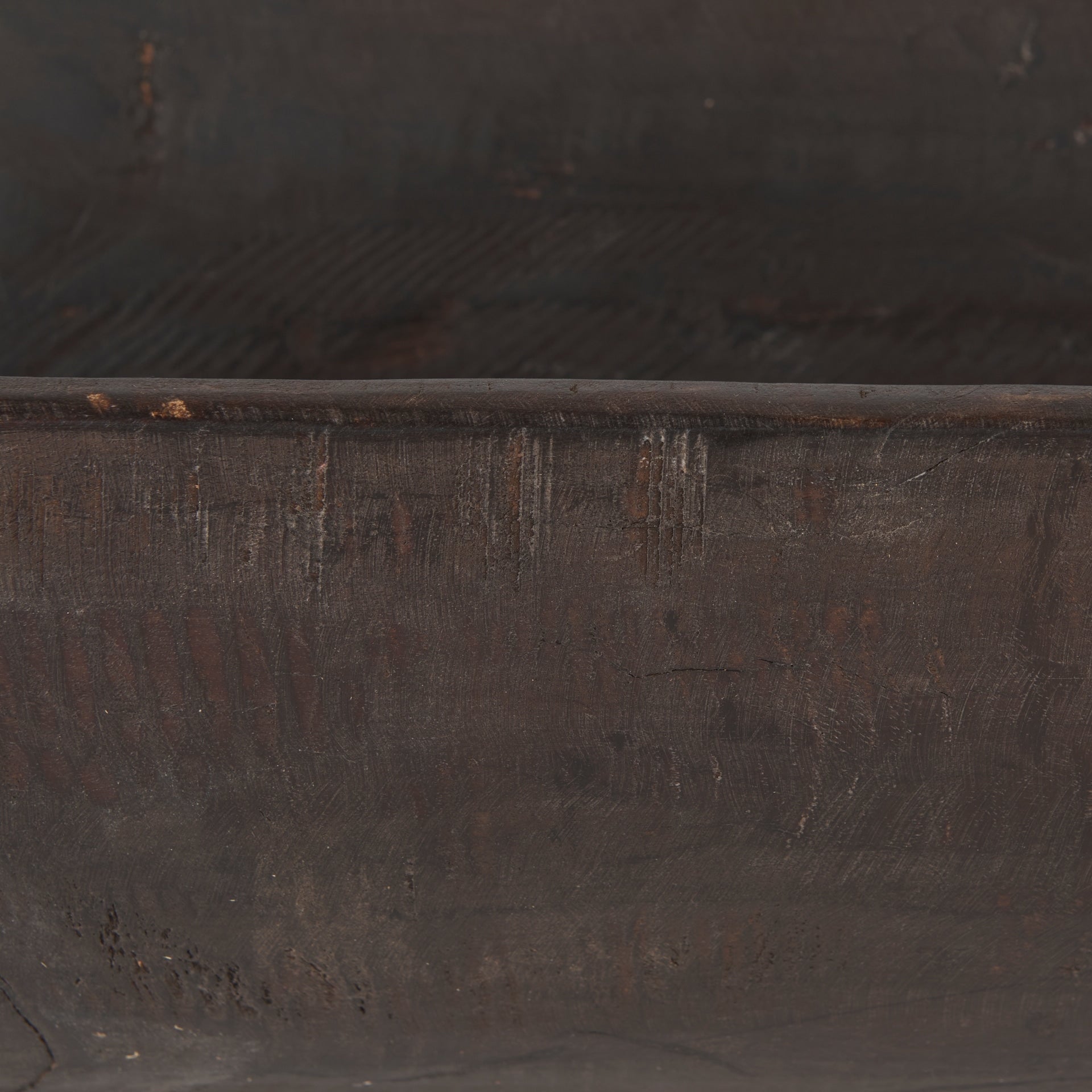 Bol oblong extra large Athena en bois recyclé noir-brun - 26,0 cm (L) x 10,0 cm (l) x 7,0 cm (H)