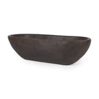 Bol oblong extra large Athena en bois recyclé noir-brun - 26,0 cm (L) x 10,0 cm (l) x 7,0 cm (H)