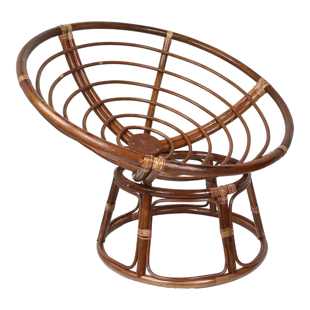 Fauteuil Papasan Bali en rotin de 107 cm avec coussin en sergé