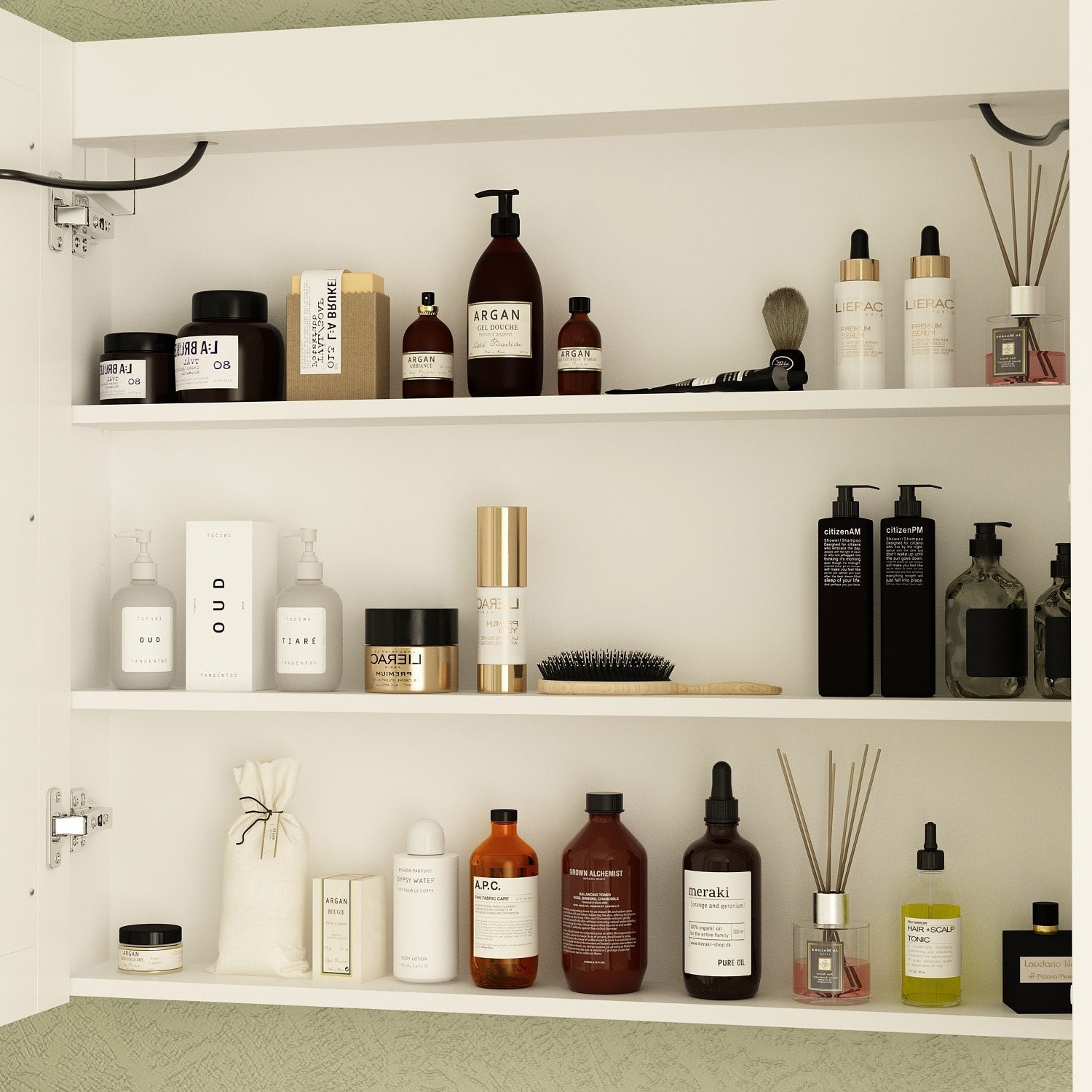 Armoire à pharmacie murale blanche avec miroir LED antibuée 6000K