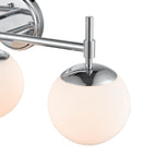 Applique murale de salle de bain à 3 lumières 929 Lighting, disponible en plusieurs finitions avec abat-jour en verre opale