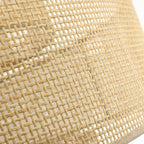 Lustre tambour côtier noir Bayou à 5 lumières avec double abat-jour en rotin - 61 cm (24 po) de large