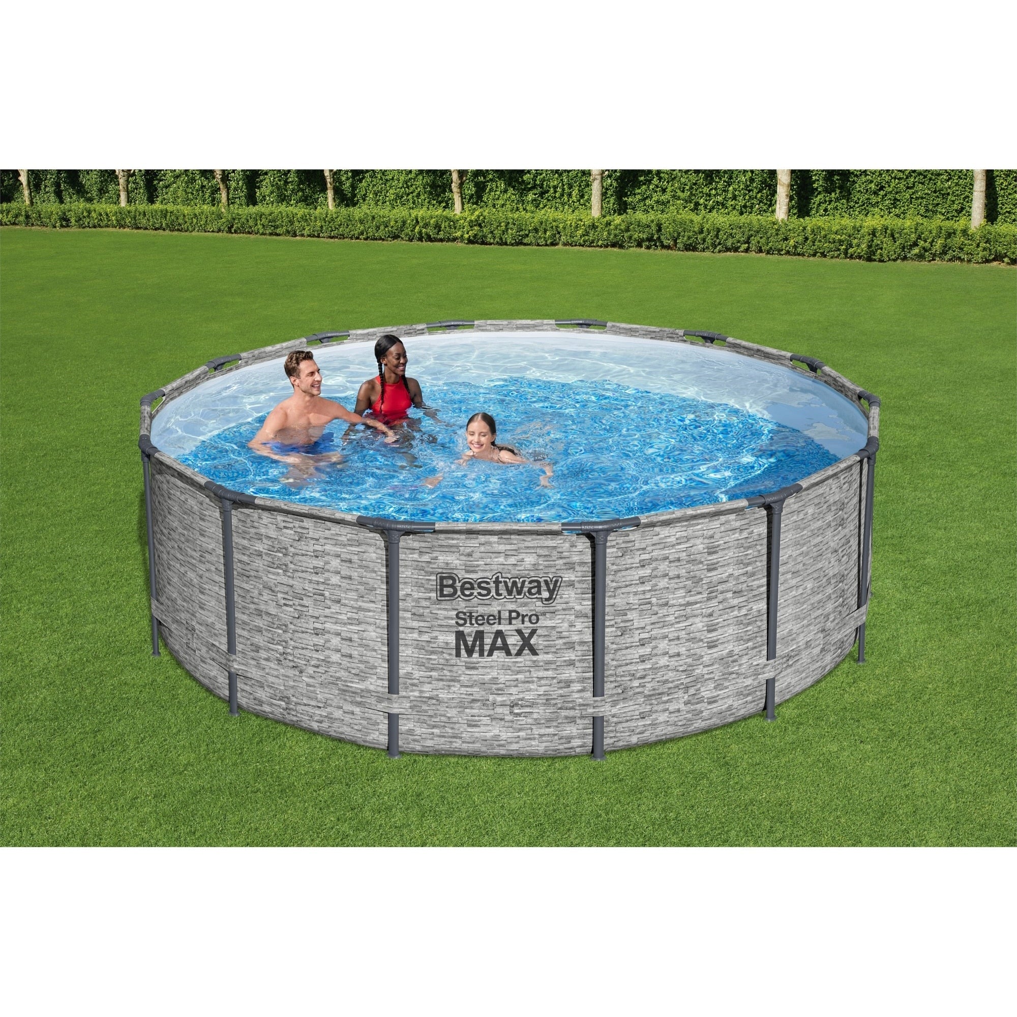 Piscine hors sol ronde Bestway Steel Pro MAX avec pompe et couverture