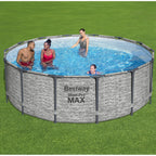 Piscine hors sol ronde Bestway Steel Pro MAX avec pompe et couverture