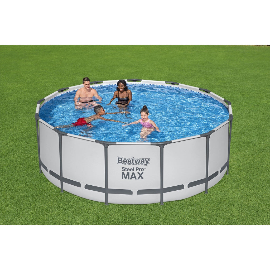 Piscine hors sol ronde Bestway Steel Pro MAX avec pompe et couverture