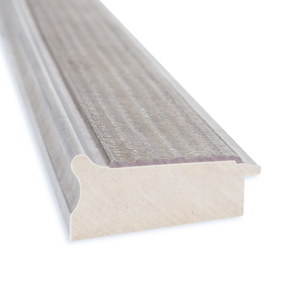 Miroir mural de salle de bain en bois biseauté - Cadre argenté à motif treillis - Argent treillis