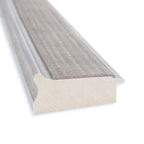 Miroir mural de salle de bain en bois biseauté - Cadre argenté à motif treillis - Argent treillis