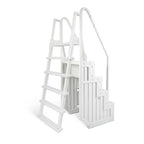 Marchepied de piscine Blue Wave Easy Pool avec échelle extérieure pour piscines hors sol - 82,5 cm L x 142 cm P x 206 cm H