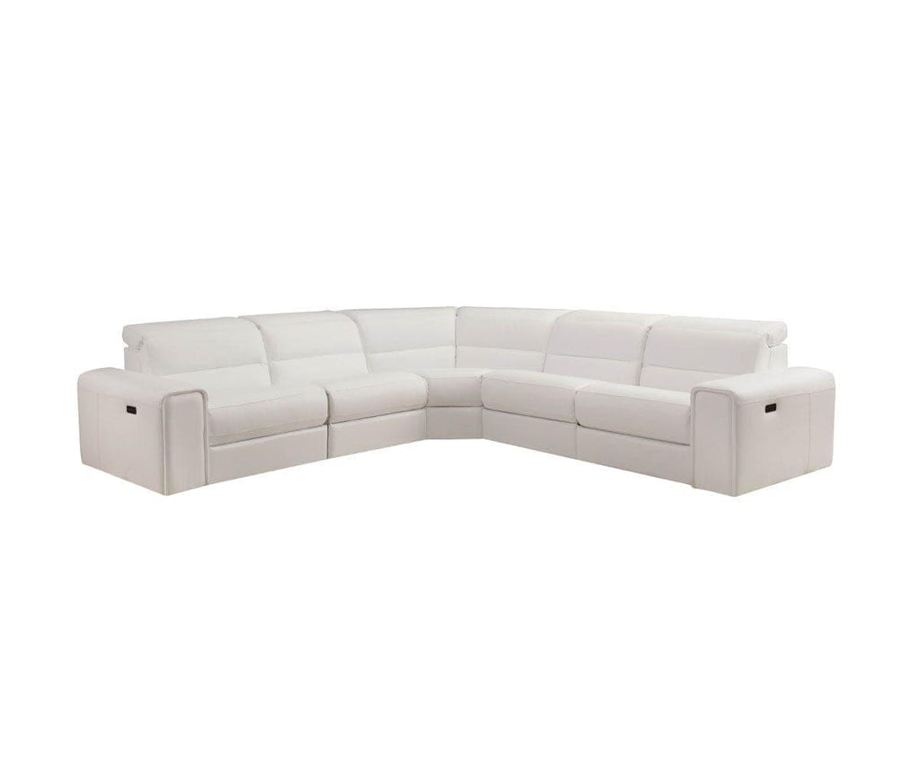 Canapé sectionnel inclinable électrique en cuir Angelo