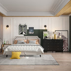 Commode double à 10 tiroirs pour chambre à coucher, blanche, grand espace de rangement