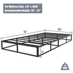 Ressort métallique extra-plat de 12,7 cm (5 pouces), structure robuste avec revêtement gris