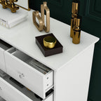 Commode double de 55,1 cm de large avec tiroirs de rangement