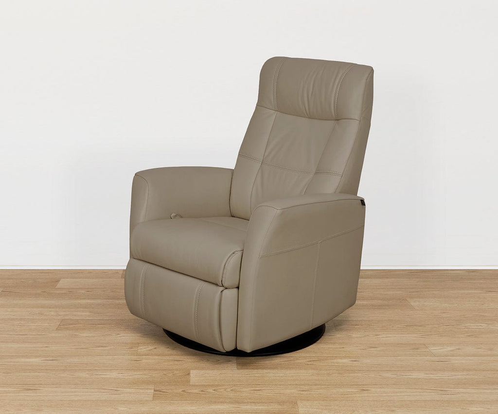 Fauteuil inclinable manuel en cuir Lathan