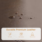 Pouf de rangement rectangulaire capitonné en similicuir (50,3 x 17,50 x 18 cm)