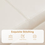 Pouf de rangement rectangulaire capitonné en similicuir (50,3 x 17,50 x 18 cm)